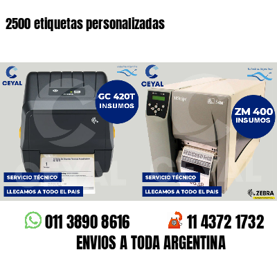 2500 etiquetas personalizadas