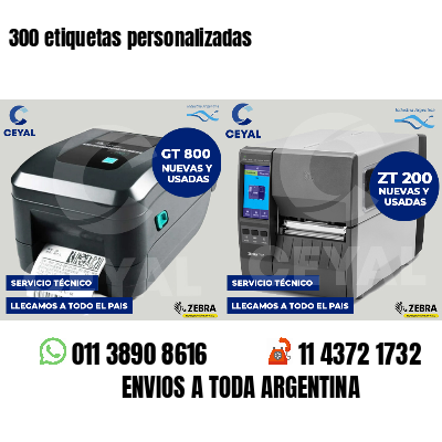 300 etiquetas personalizadas