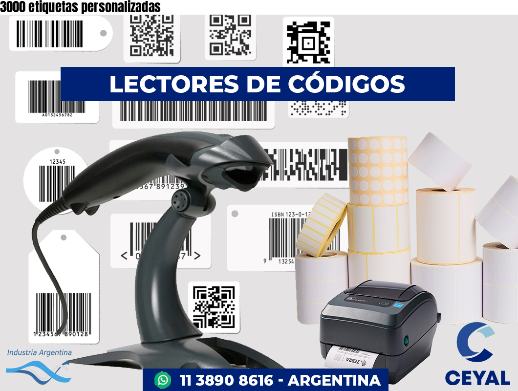 3000 etiquetas personalizadas