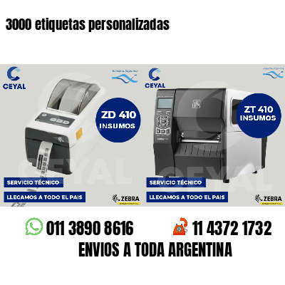 3000 etiquetas personalizadas