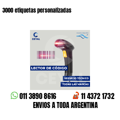 3000 etiquetas personalizadas