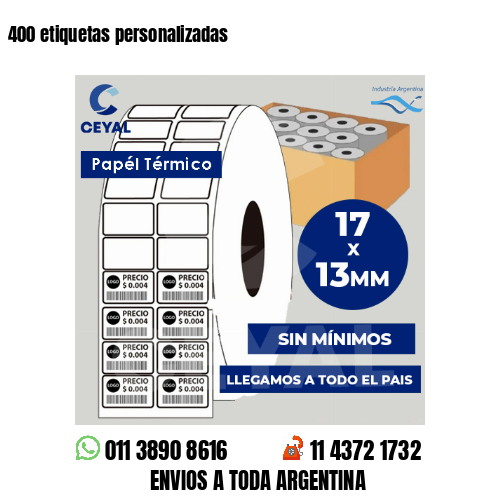 400 etiquetas personalizadas