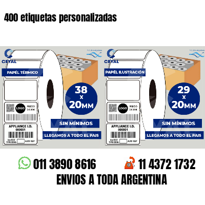 400 etiquetas personalizadas