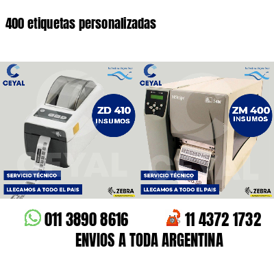 400 etiquetas personalizadas