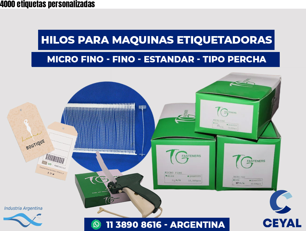 4000 etiquetas personalizadas