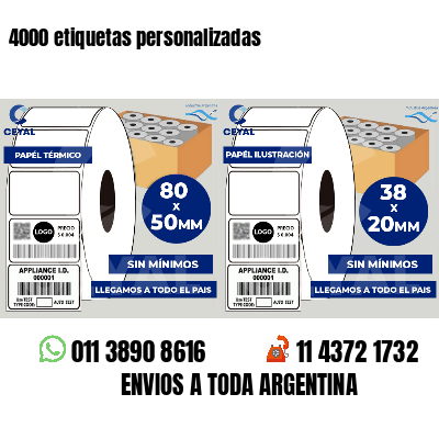 4000 etiquetas personalizadas