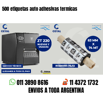 500 etiquetas auto adhesivas termicas