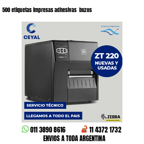 500 etiquetas impresas adhesivas  buzos
