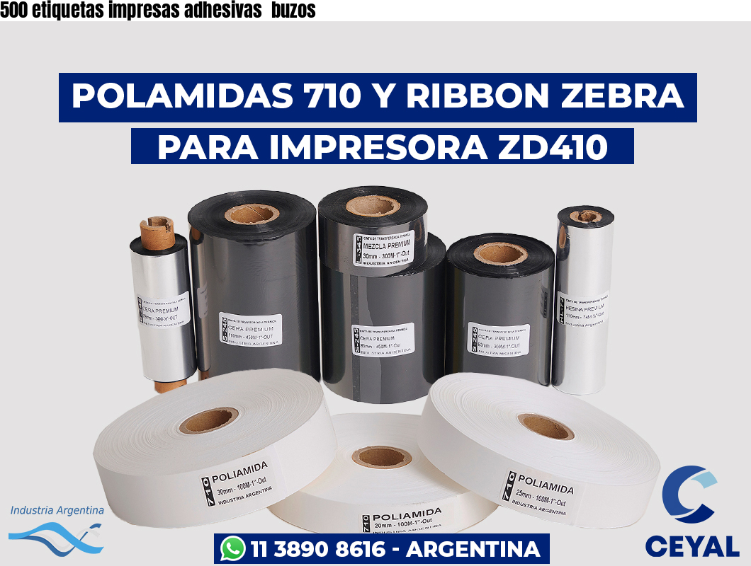 500 etiquetas impresas adhesivas  buzos