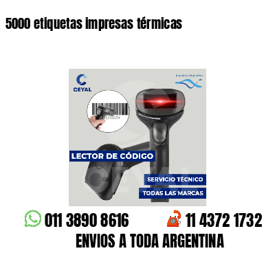 5000 etiquetas impresas térmicas