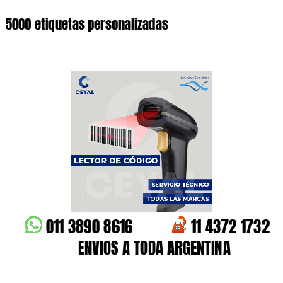 5000 etiquetas personalizadas