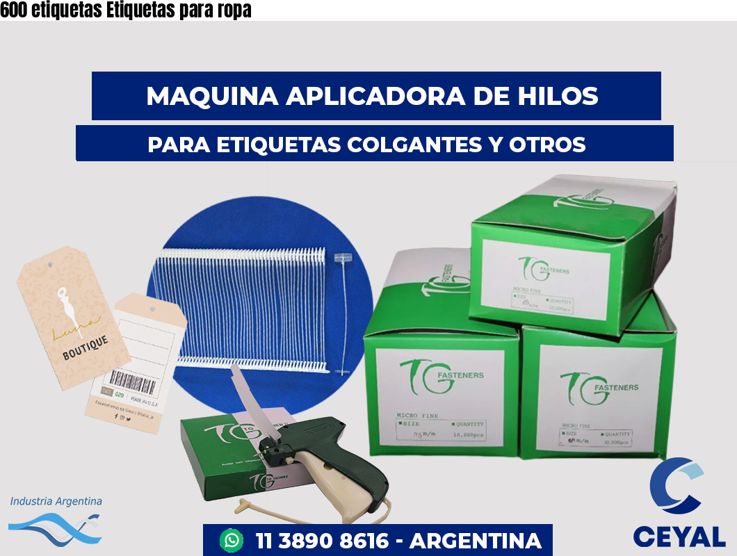 600 etiquetas Etiquetas para ropa