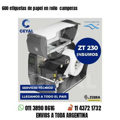 600 etiquetas de papel en rollo  camperas