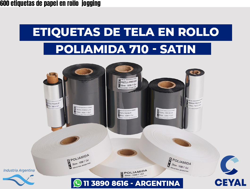 600 etiquetas de papel en rollo  jogging