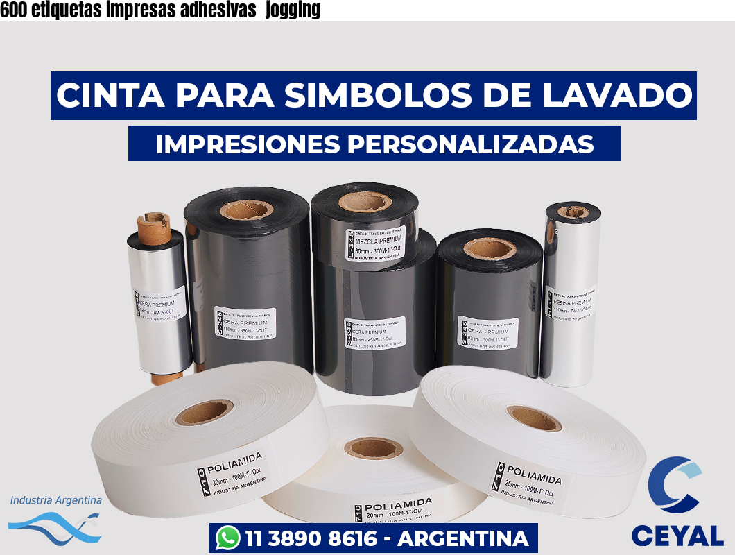 600 etiquetas impresas adhesivas  jogging