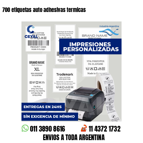 700 etiquetas auto adhesivas termicas