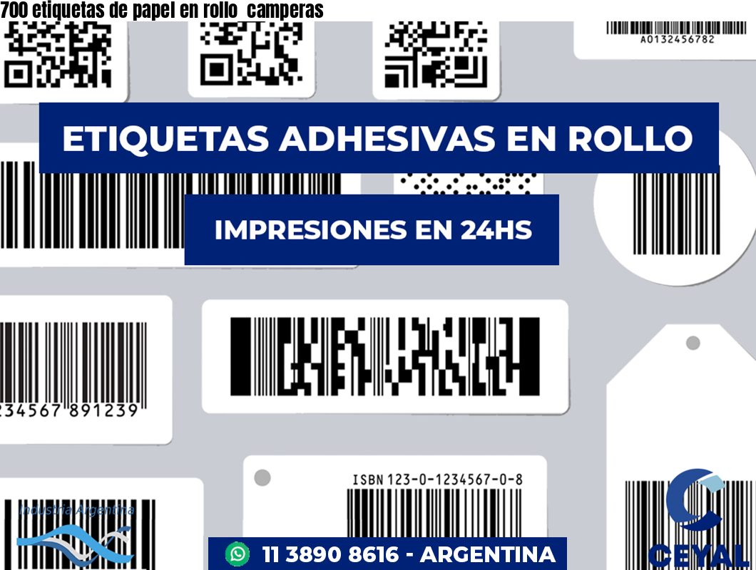 700 etiquetas de papel en rollo  camperas