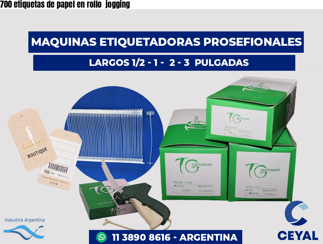 700 etiquetas de papel en rollo  jogging