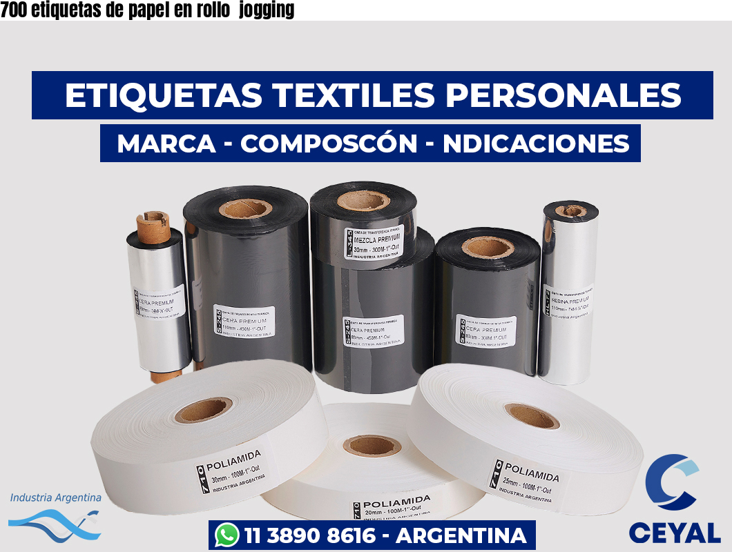 700 etiquetas de papel en rollo  jogging