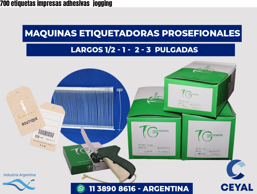 700 etiquetas impresas adhesivas  jogging