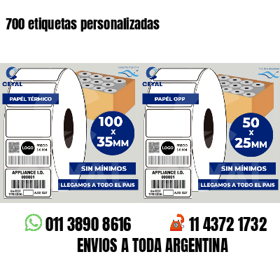 700 etiquetas personalizadas