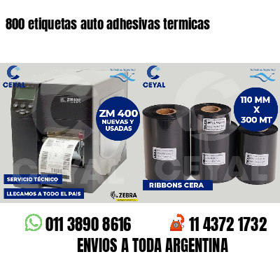 800 etiquetas auto adhesivas termicas