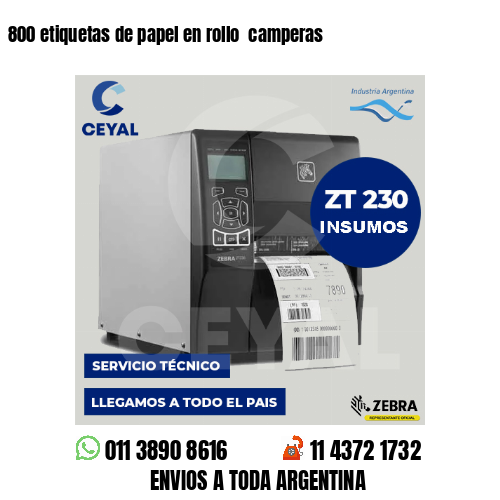 800 etiquetas de papel en rollo  camperas