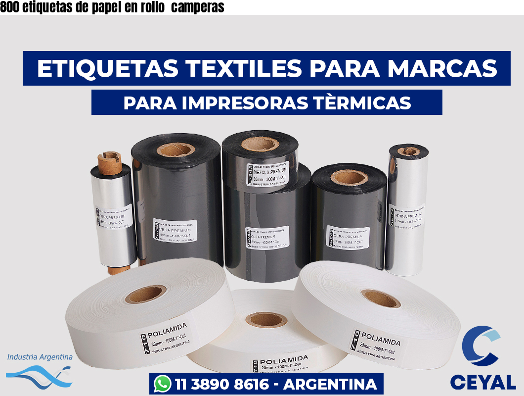 800 etiquetas de papel en rollo  camperas