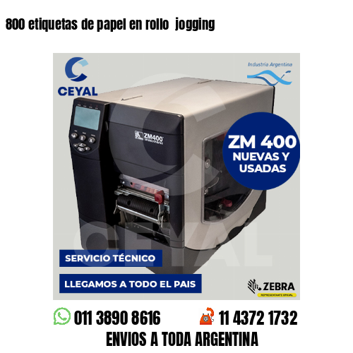 800 etiquetas de papel en rollo  jogging