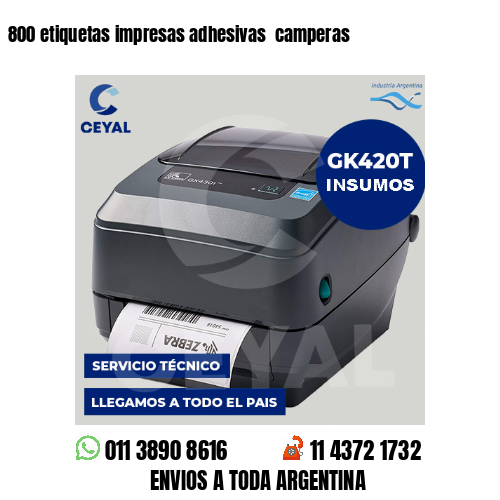 800 etiquetas impresas adhesivas  camperas