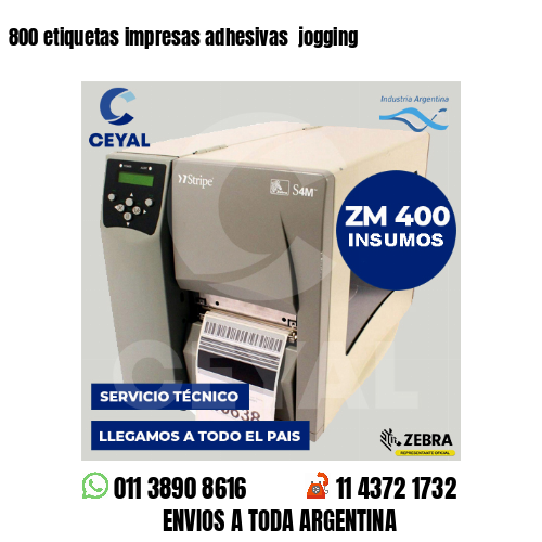 800 etiquetas impresas adhesivas  jogging