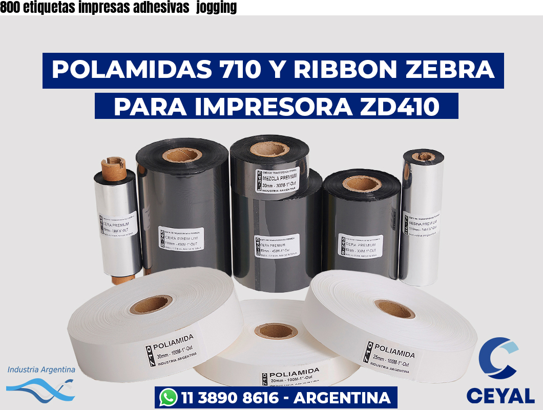 800 etiquetas impresas adhesivas  jogging