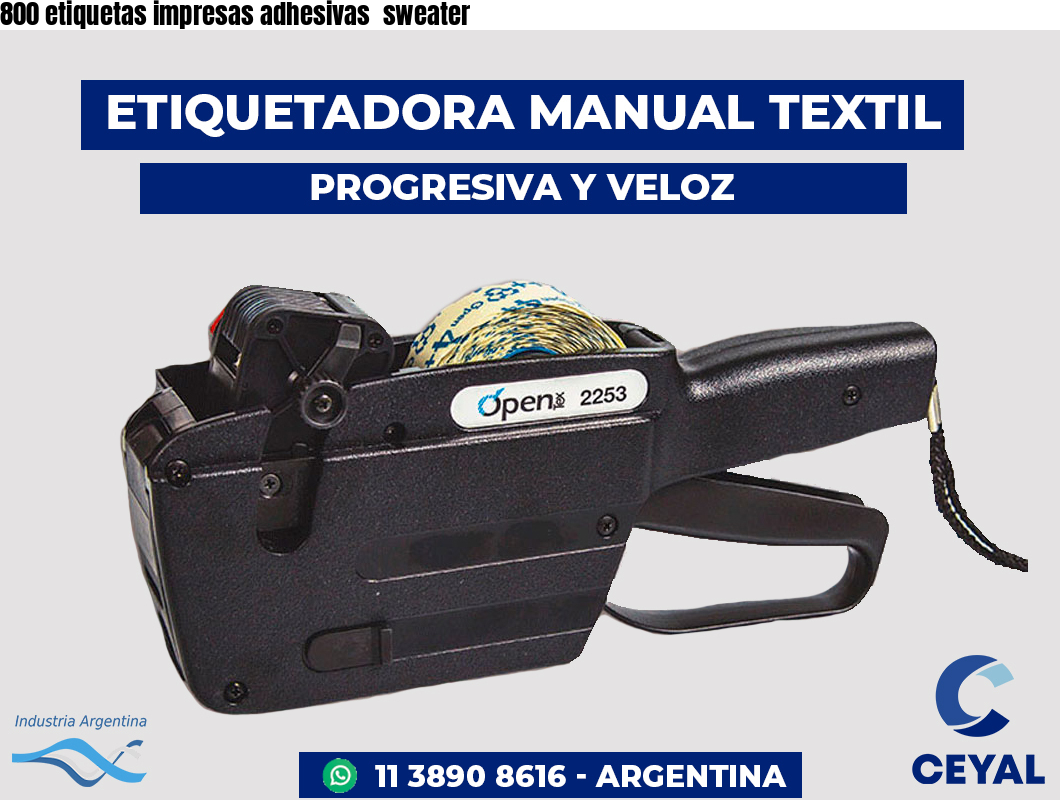 800 etiquetas impresas adhesivas  sweater