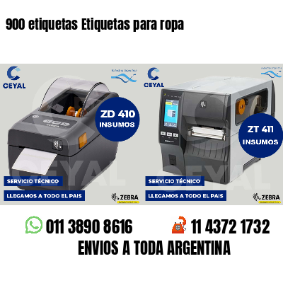 900 etiquetas Etiquetas para ropa