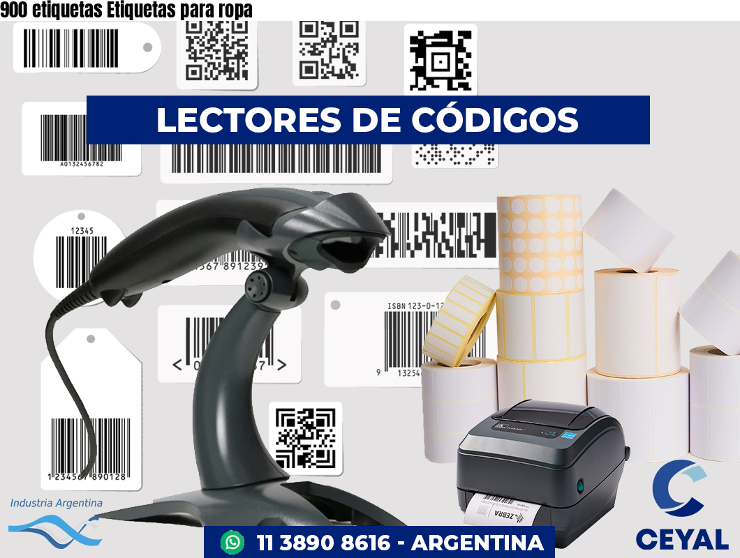 900 etiquetas Etiquetas para ropa