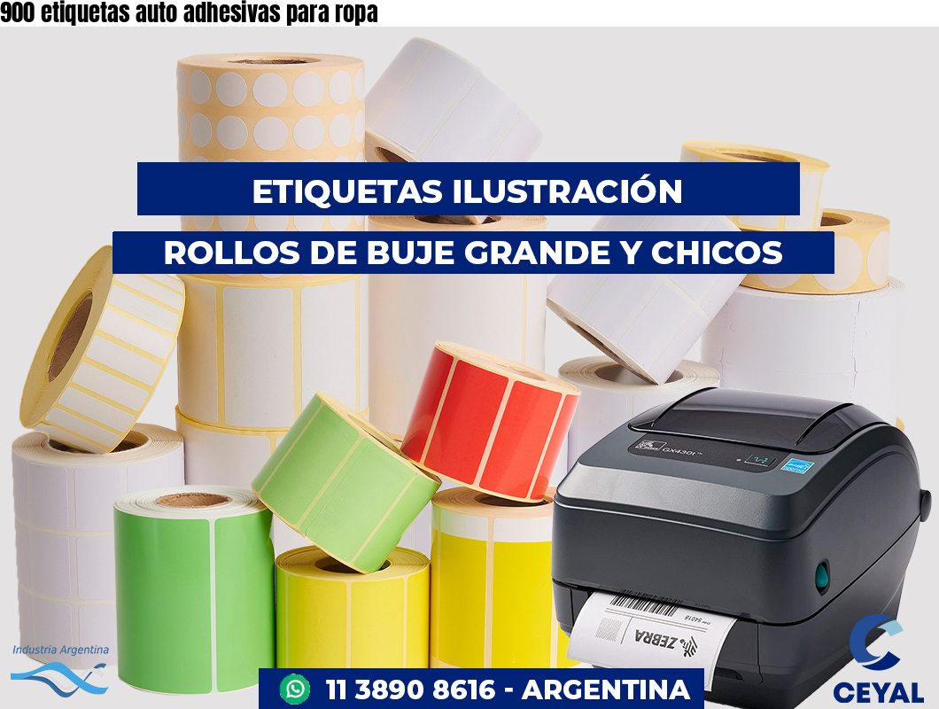 900 etiquetas auto adhesivas para ropa