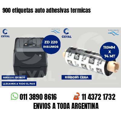 900 etiquetas auto adhesivas termicas
