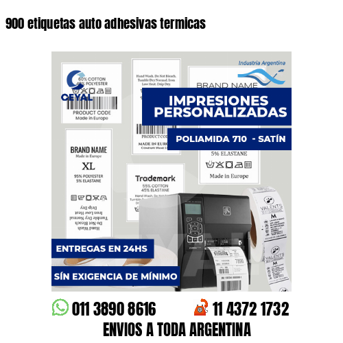 900 etiquetas auto adhesivas termicas