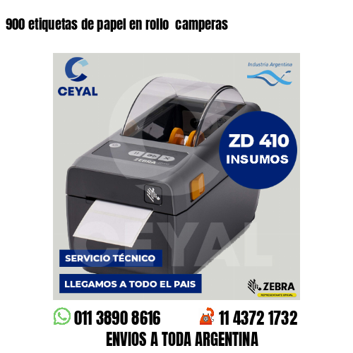 900 etiquetas de papel en rollo  camperas