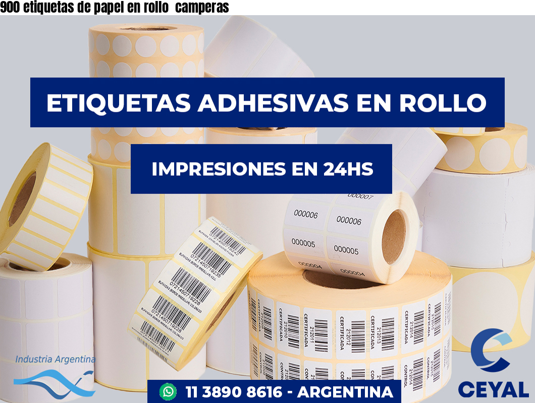 900 etiquetas de papel en rollo  camperas