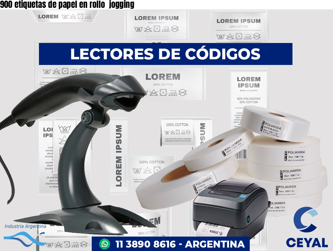 900 etiquetas de papel en rollo  jogging