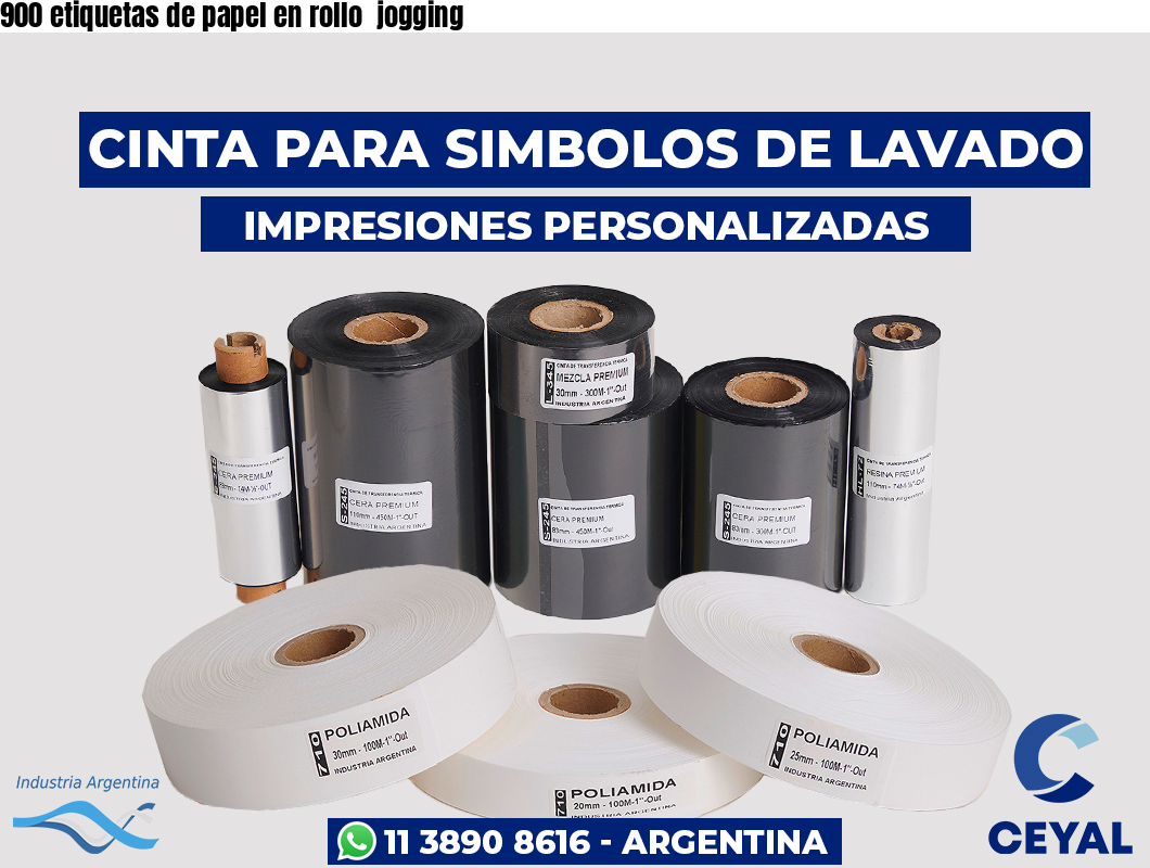 900 etiquetas de papel en rollo  jogging
