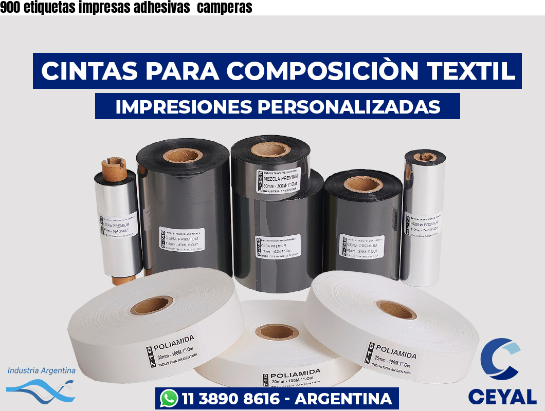 900 etiquetas impresas adhesivas  camperas