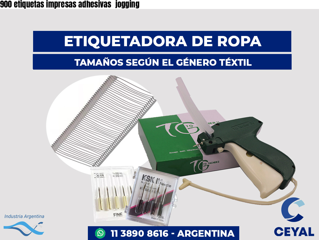 900 etiquetas impresas adhesivas  jogging