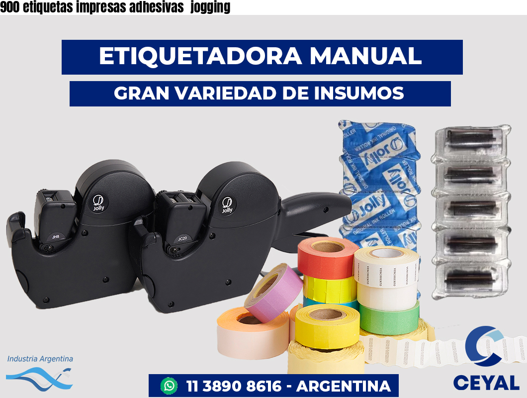 900 etiquetas impresas adhesivas  jogging
