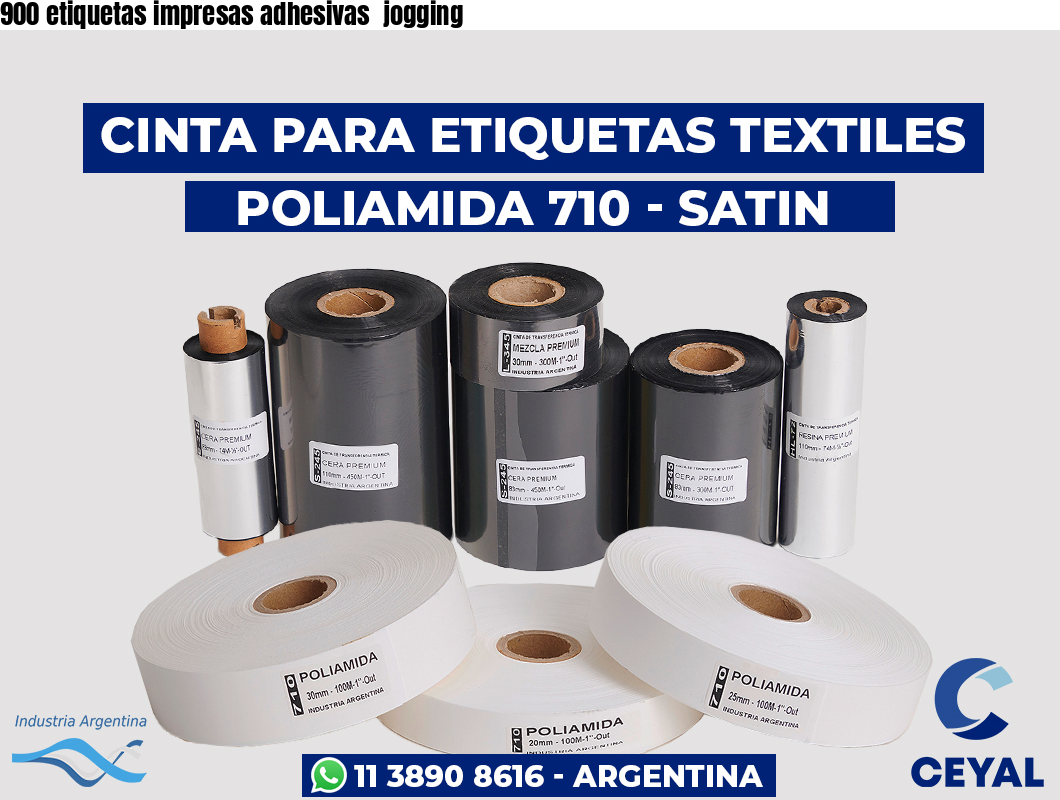 900 etiquetas impresas adhesivas  jogging