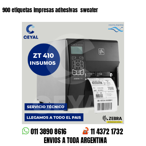 900 etiquetas impresas adhesivas  sweater