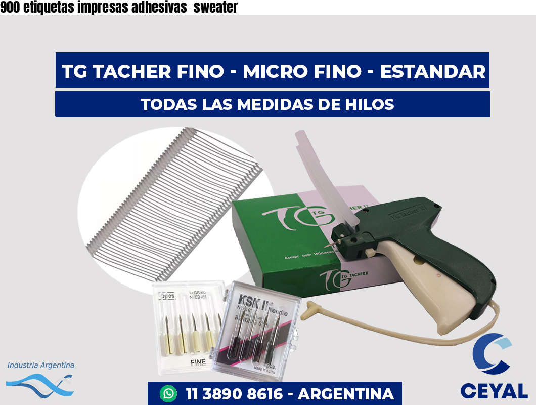 900 etiquetas impresas adhesivas  sweater
