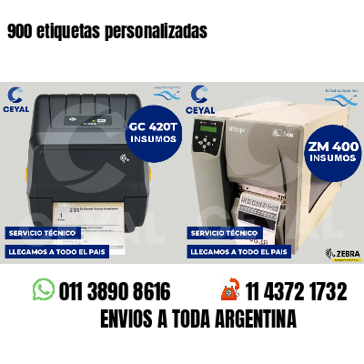 900 etiquetas personalizadas