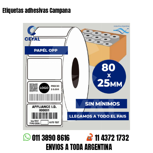 Etiquetas adhesivas Campana